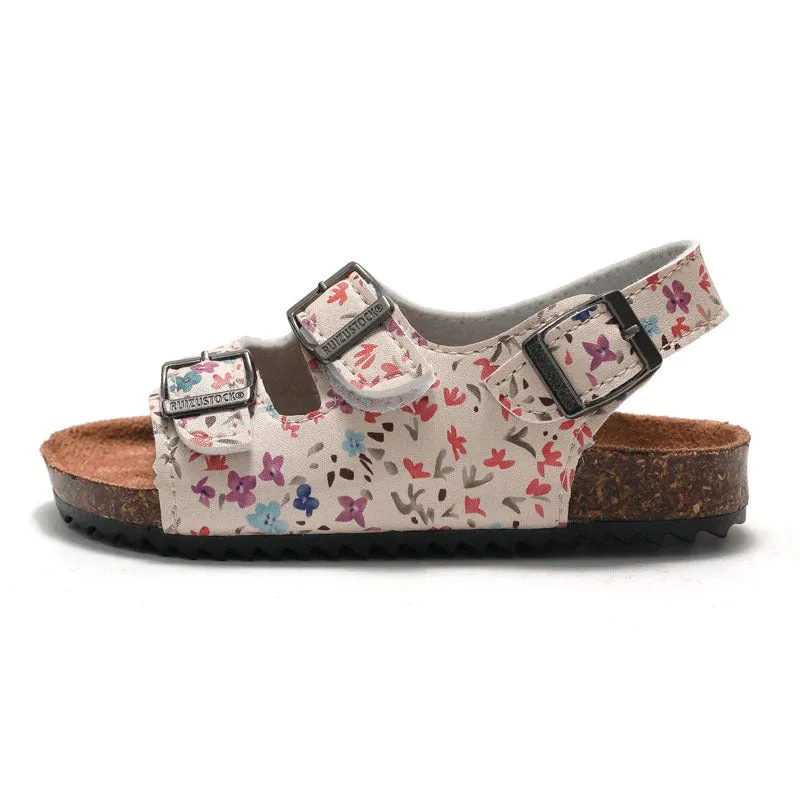 2023 Unisex Color Block Cork Sandals - Velcro Wearing Style