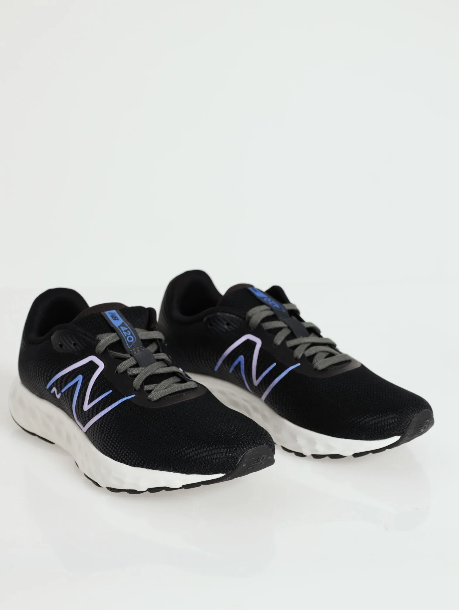 420 Lace Up Running Sneaker - Black