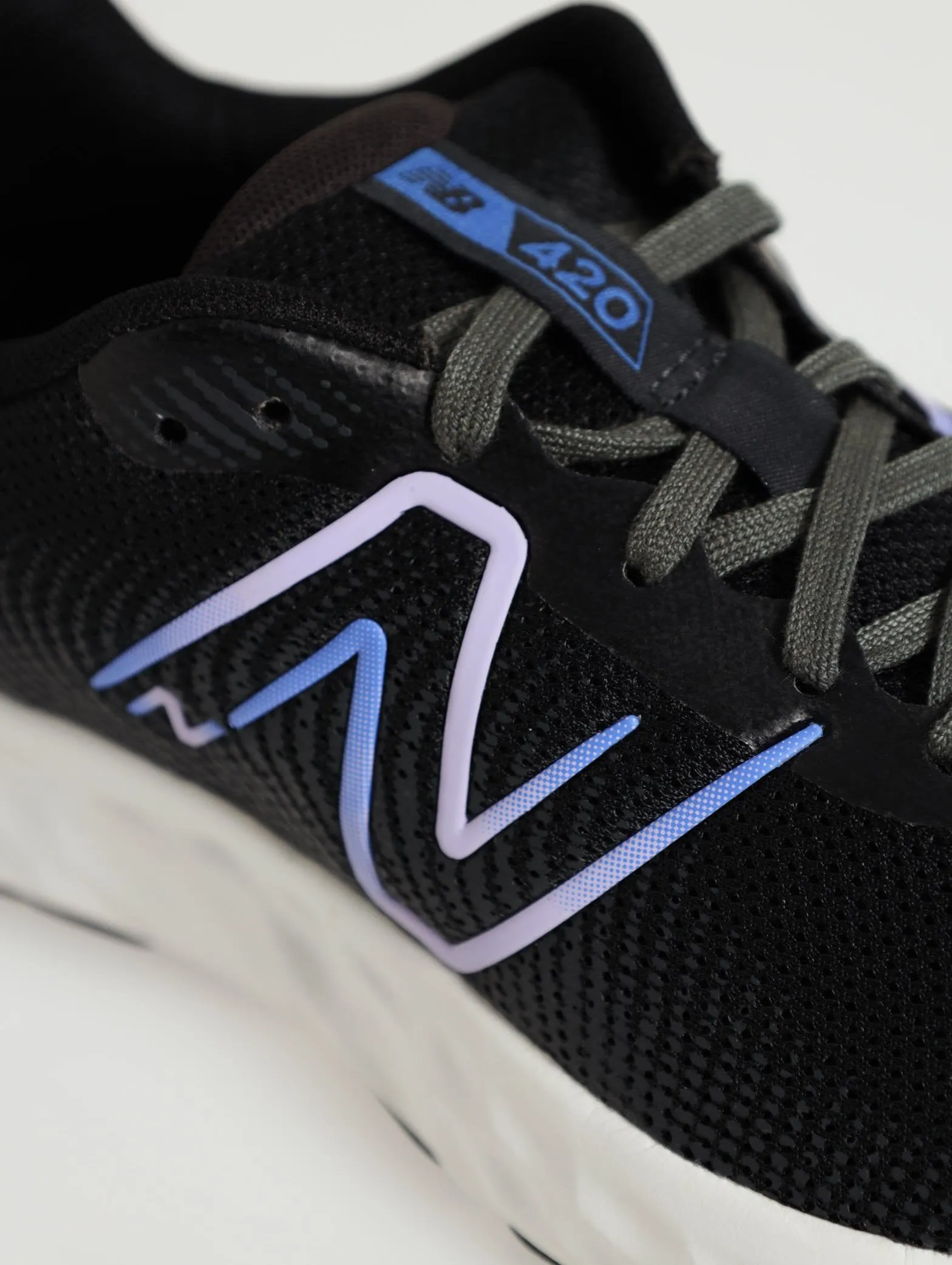 420 Lace Up Running Sneaker - Black