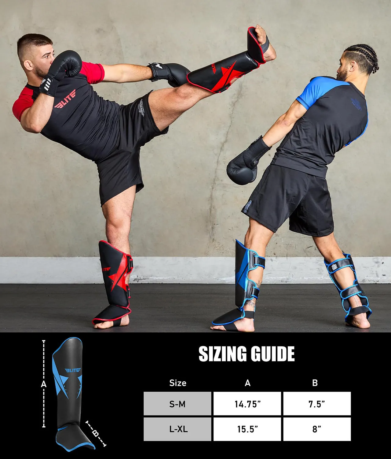 Adults' Star Blue Muay Thai Shin Guards