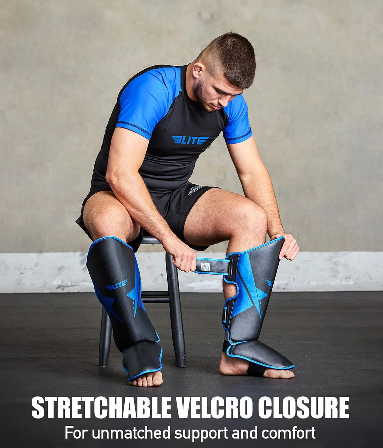 Adults' Star Blue Muay Thai Shin Guards
