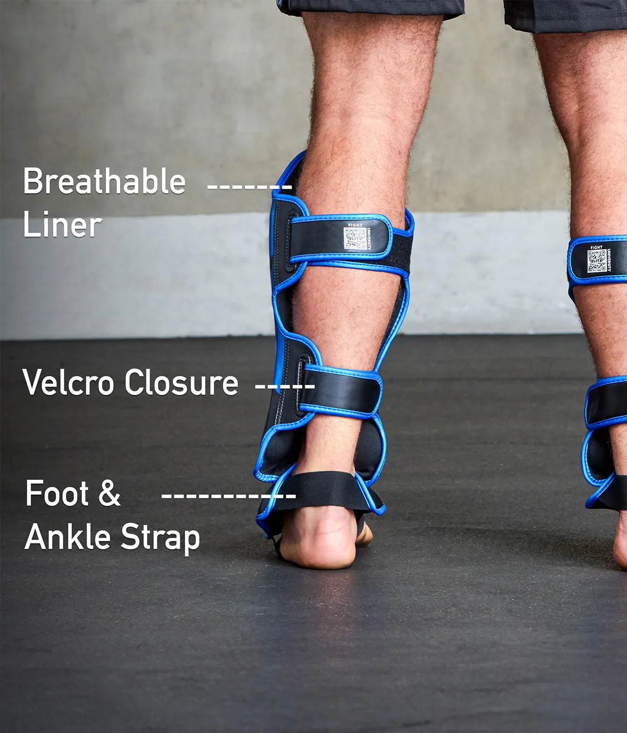 Adults' Star Blue Muay Thai Shin Guards