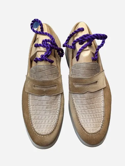 Ascot Sunseeker - Beige Crocodile & Beige Suede