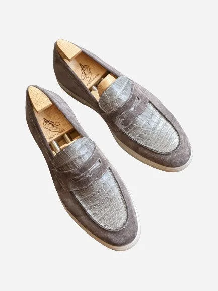 Ascot Sunseeker - Grey Crocodile & Suede
