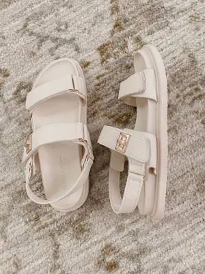 Athletic Velcro Sandal - Bone