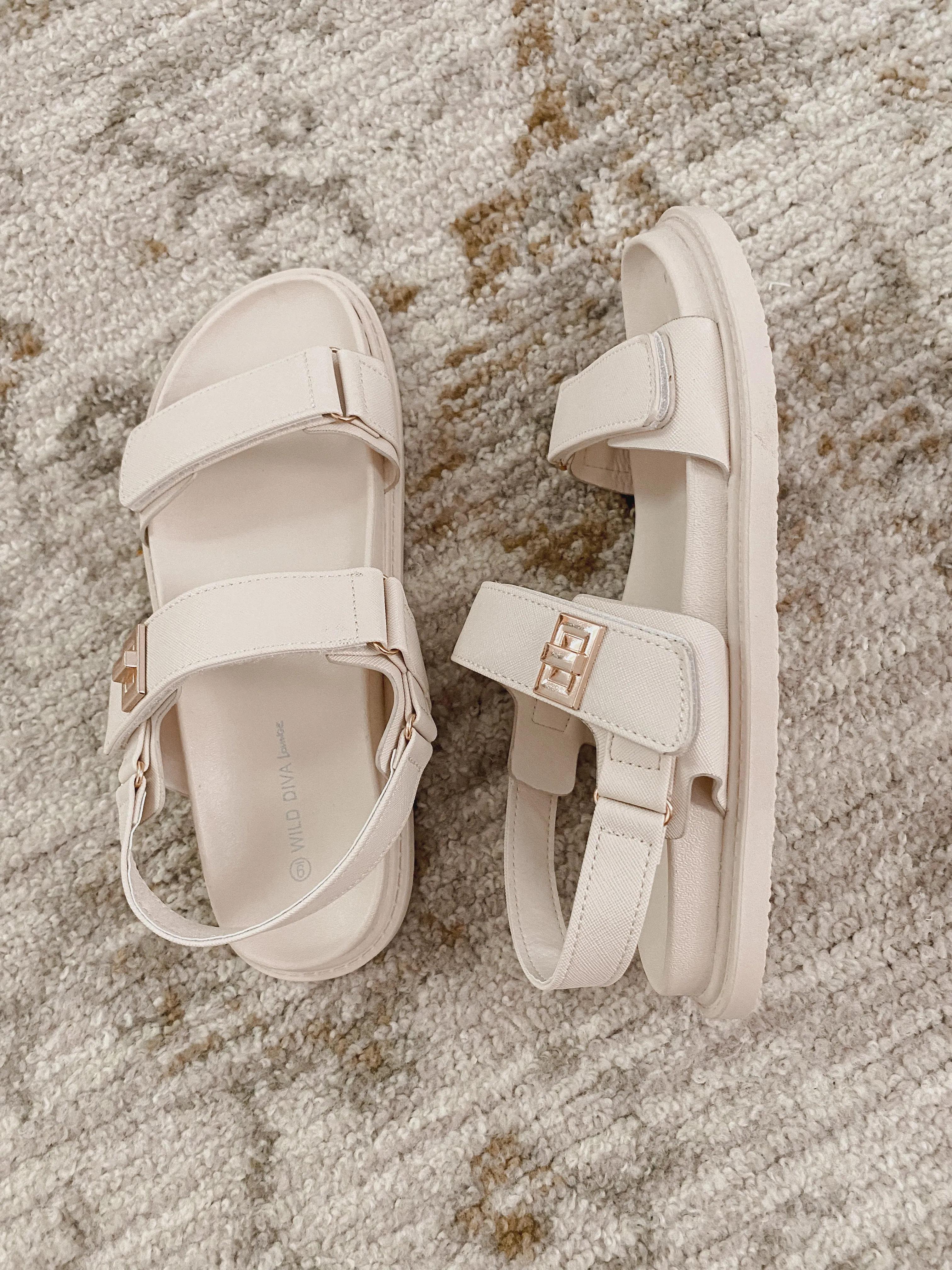 Athletic Velcro Sandal - Bone