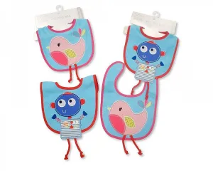 Baby Velcro Bibs - Robot and Bird