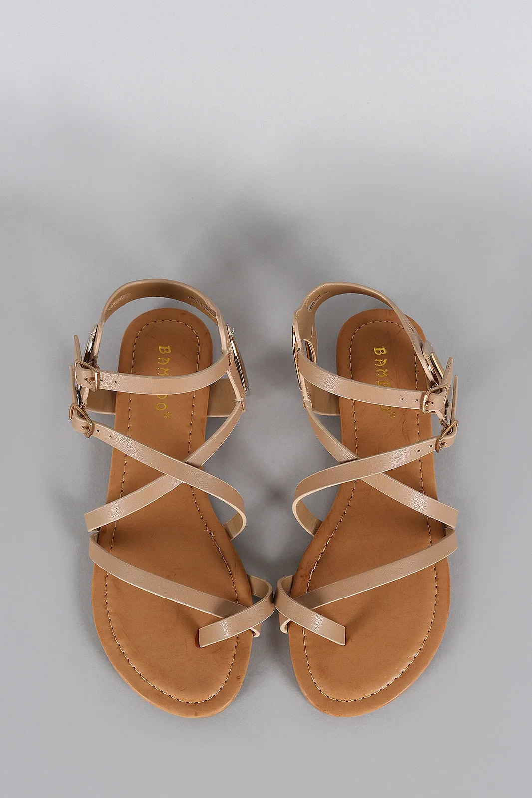 Bamboo Intertwined Straps Diamond Sandal