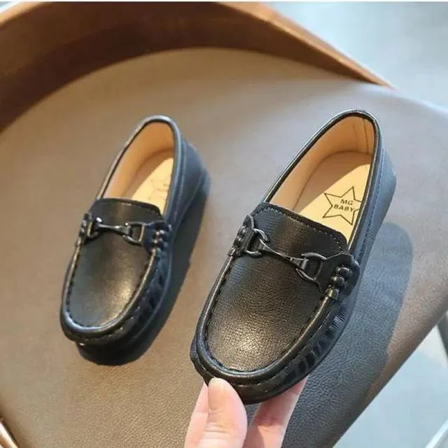 Black Buckle Loafers