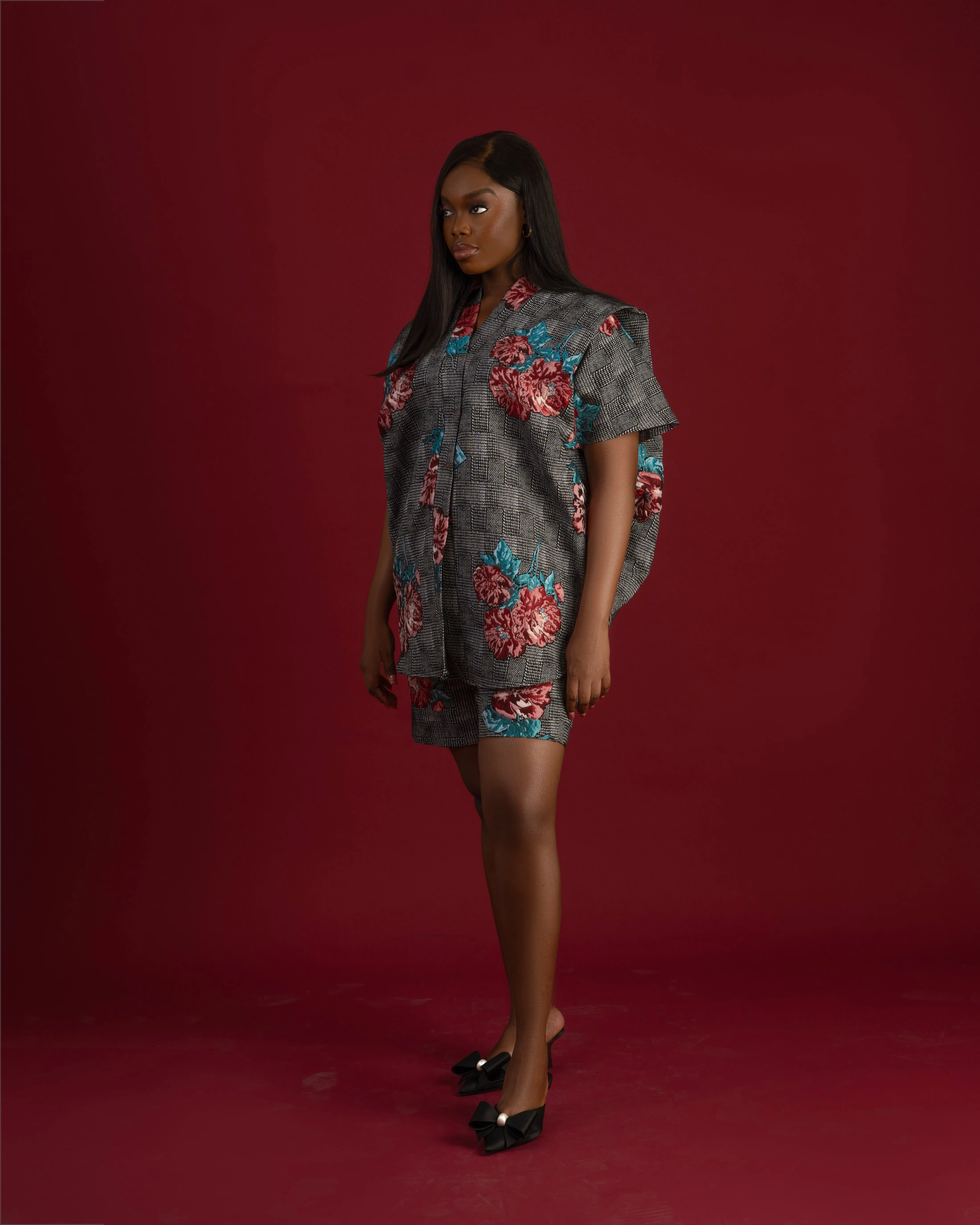 Brocade Short Set