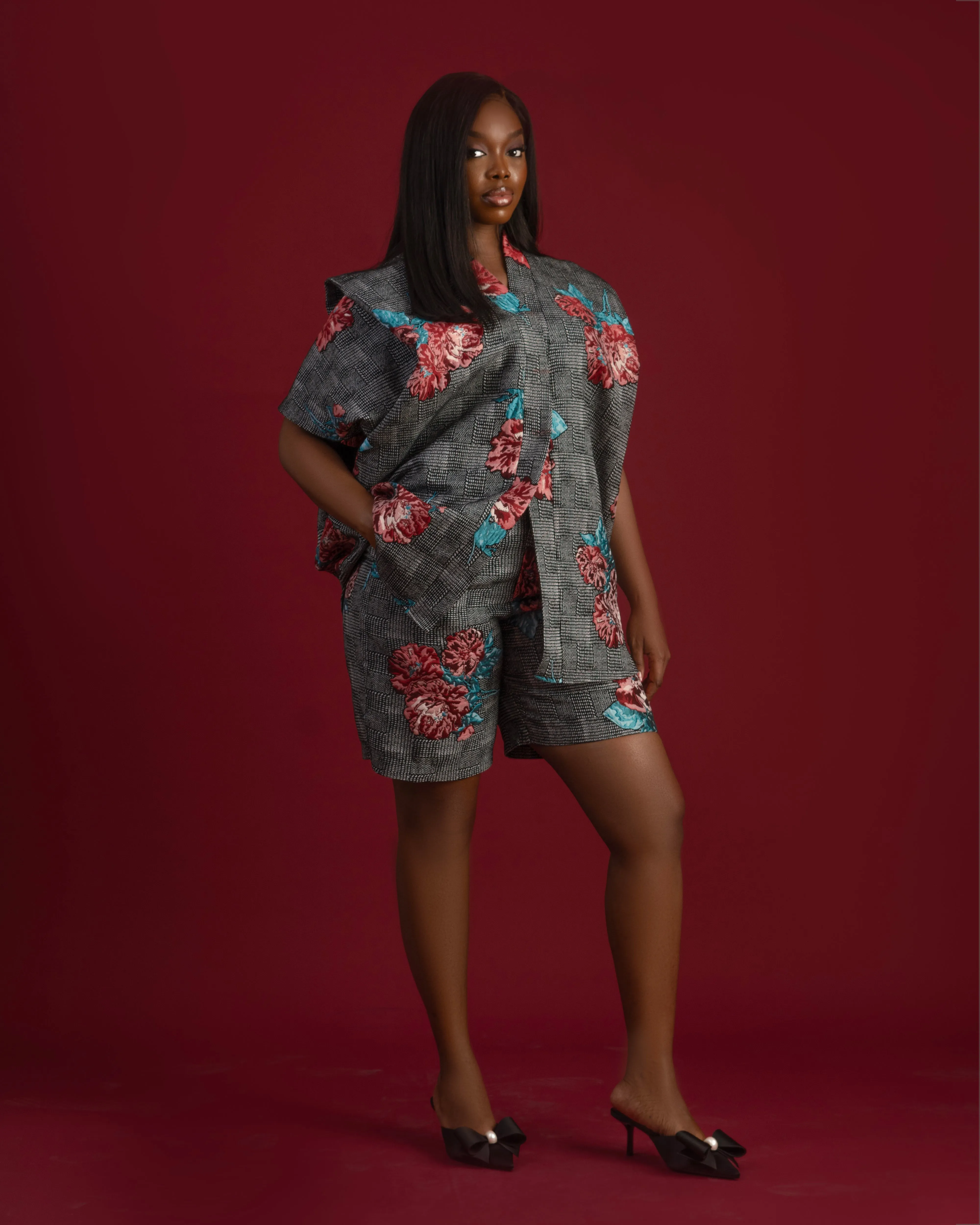 Brocade Short Set