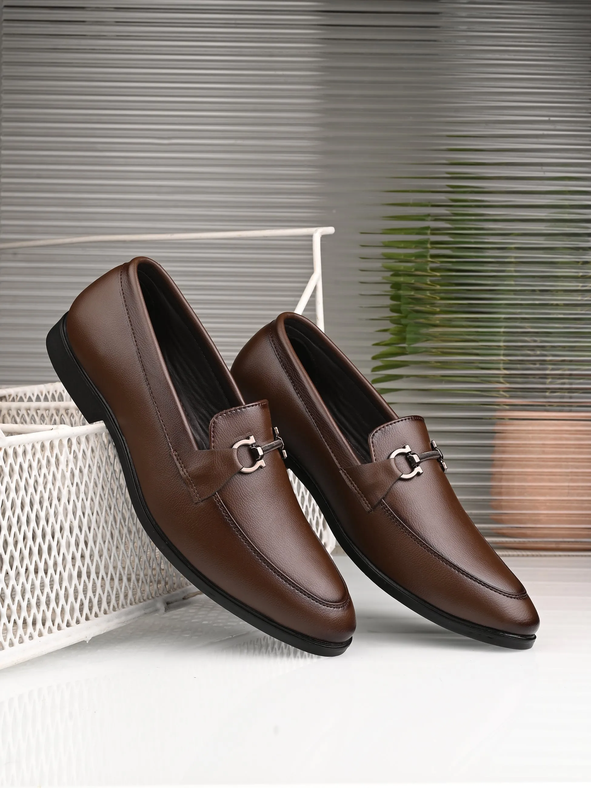 CARLO ROMANO BY WASAN BROWN COLOR VEGAN LEATHER LOAFER FOR MEN