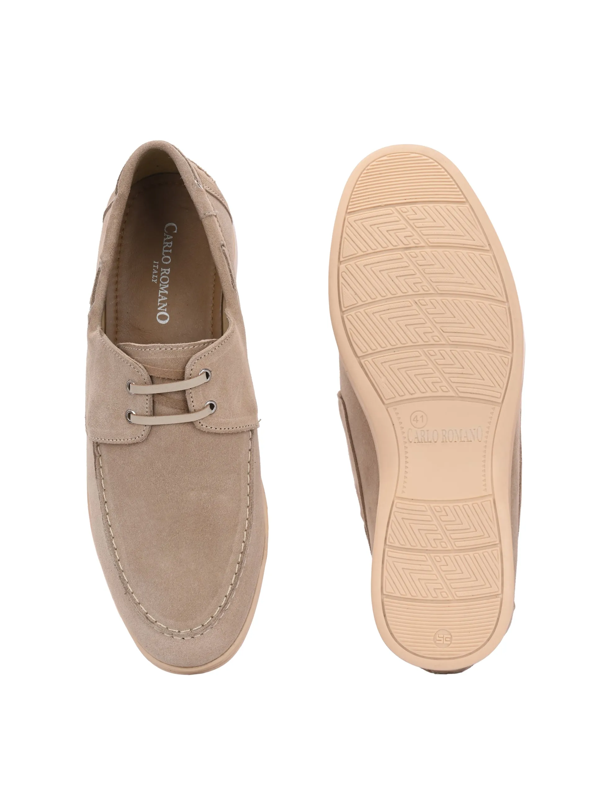 CARLO ROMANO SUEDE LEATHER CASAUL SNEAKER SHOES FOR MEN