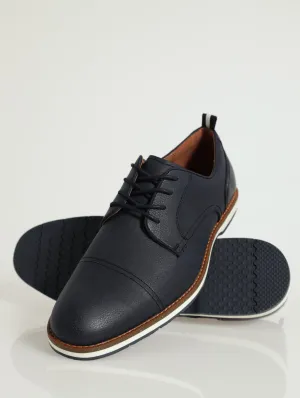 Castelo Toe Cap Lace-Up - Navy