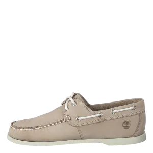 Cedar Bay Boat Shoe Light Beige Nubuck