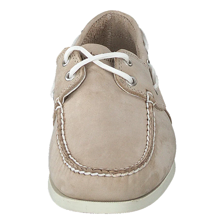 Cedar Bay Boat Shoe Light Beige Nubuck