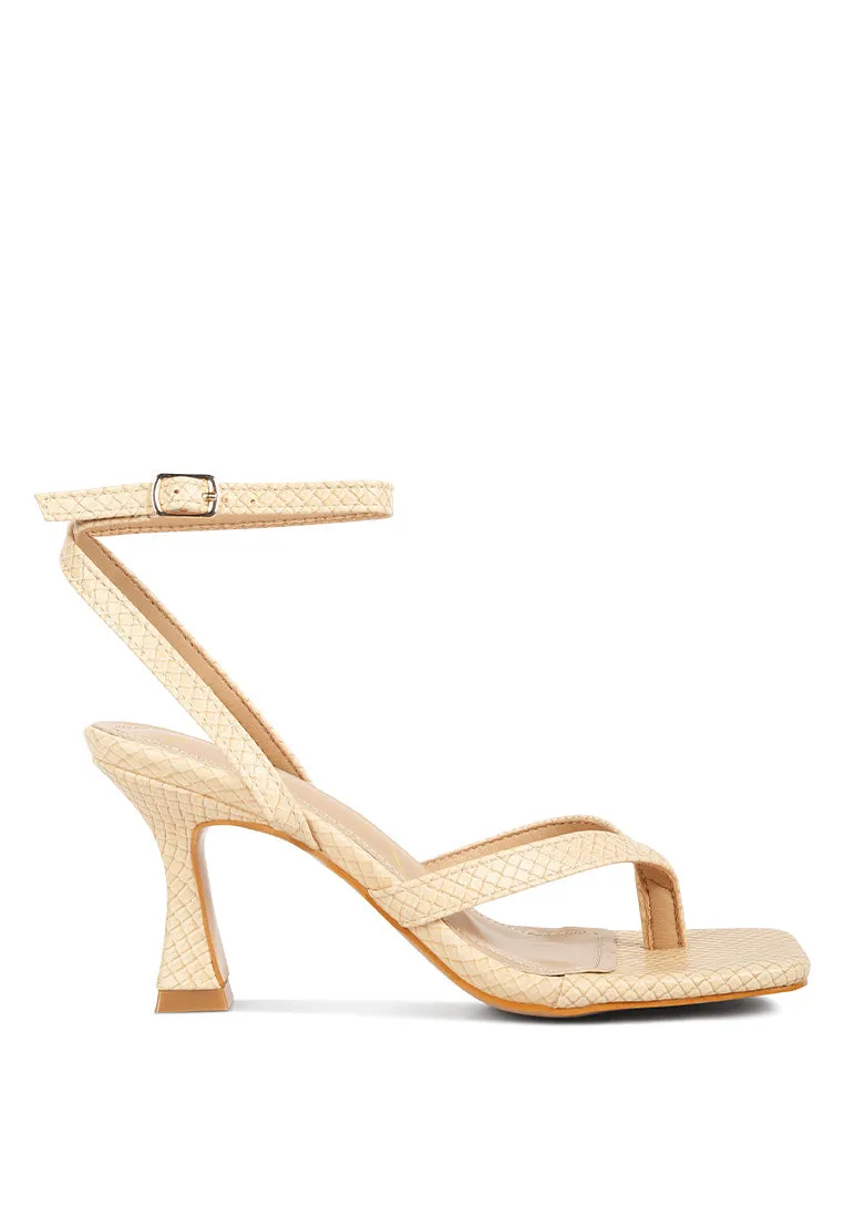 Celty Ankle Strap Spool Heel Sandals