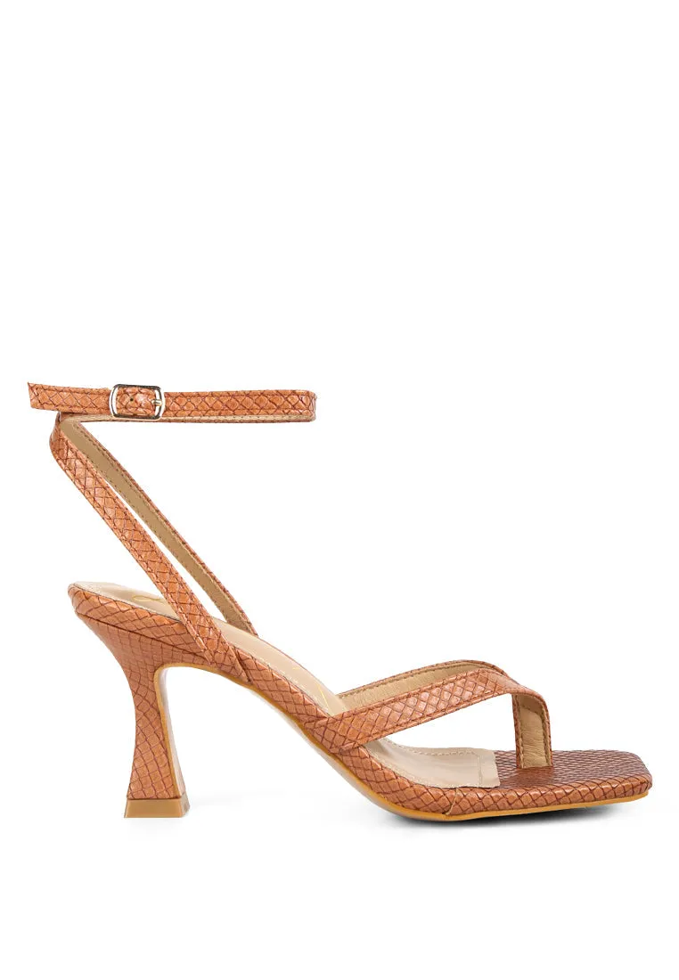 Celty Ankle Strap Spool Heel Sandals