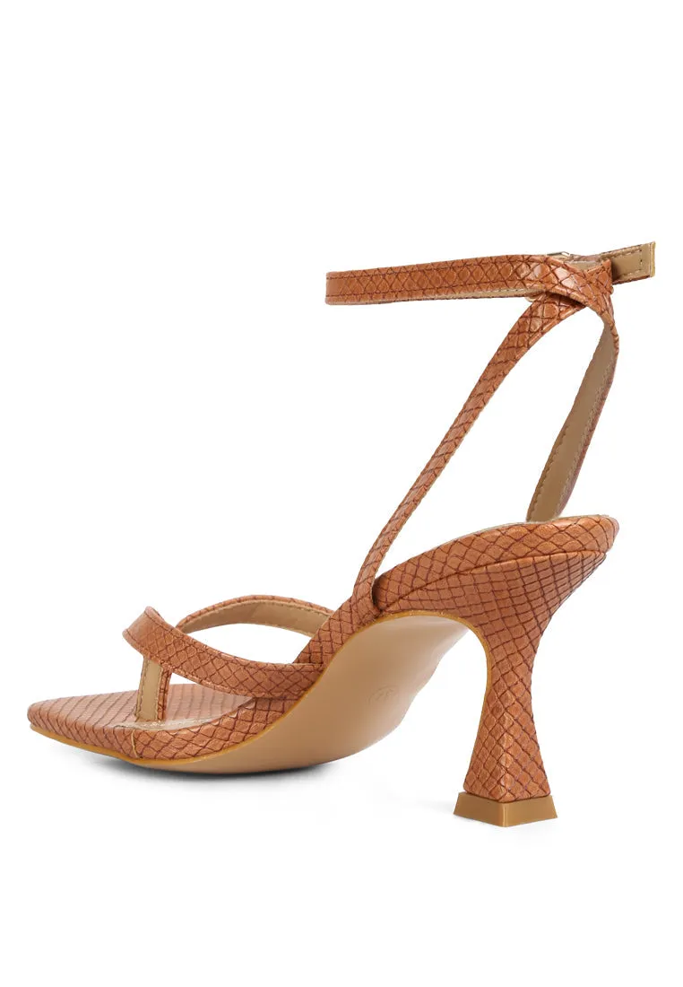 Celty Ankle Strap Spool Heel Sandals