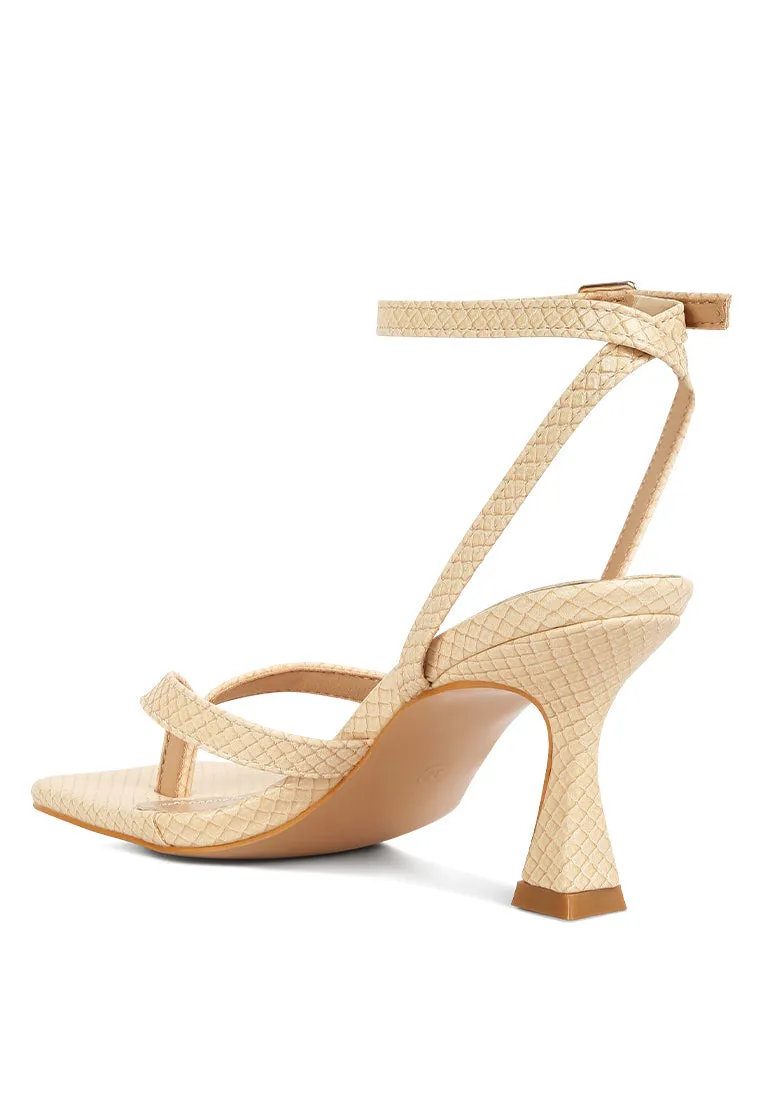 Celty Ankle Strap Spool Heel Sandals