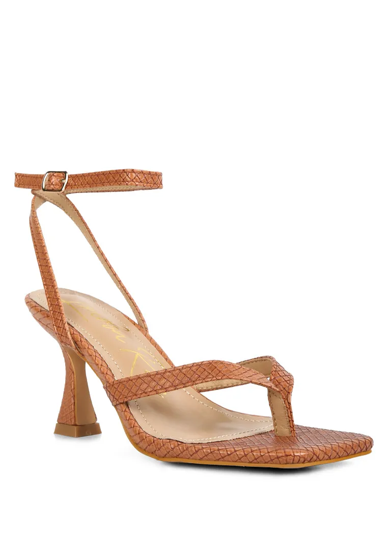 Celty Ankle Strap Spool Heel Sandals