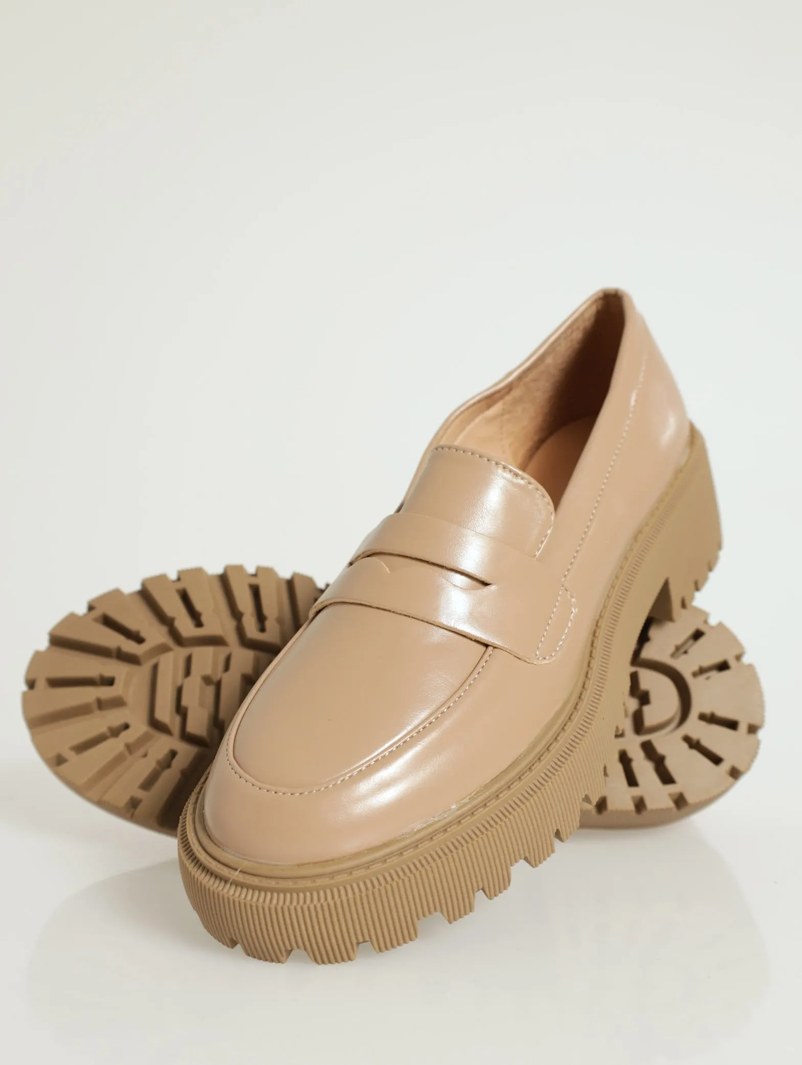 Chunky Penny Moc Loafer - Taupe
