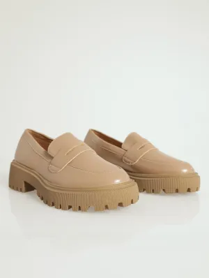 Chunky Penny Moc Loafer - Taupe