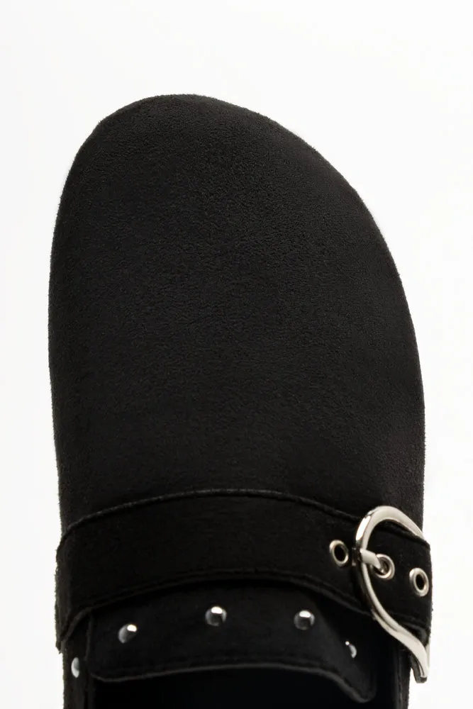 Closed Toe Mule Shoes Black