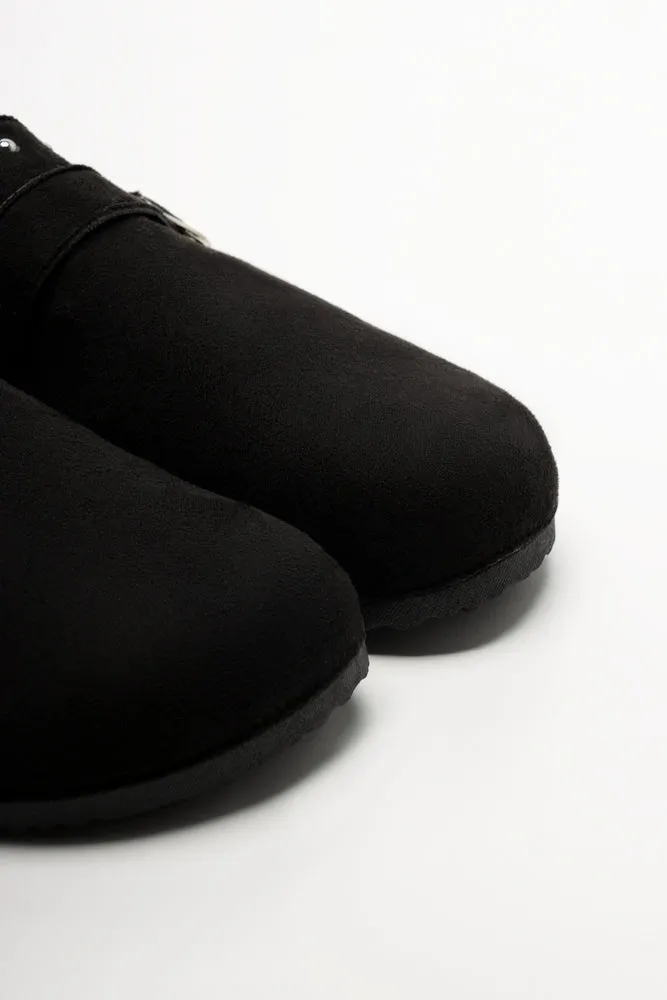 Closed Toe Mule Shoes Black