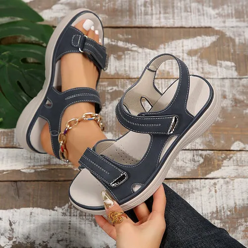 Comfortable Fish Mouth Sports Sandals Velcro-Design Sandals