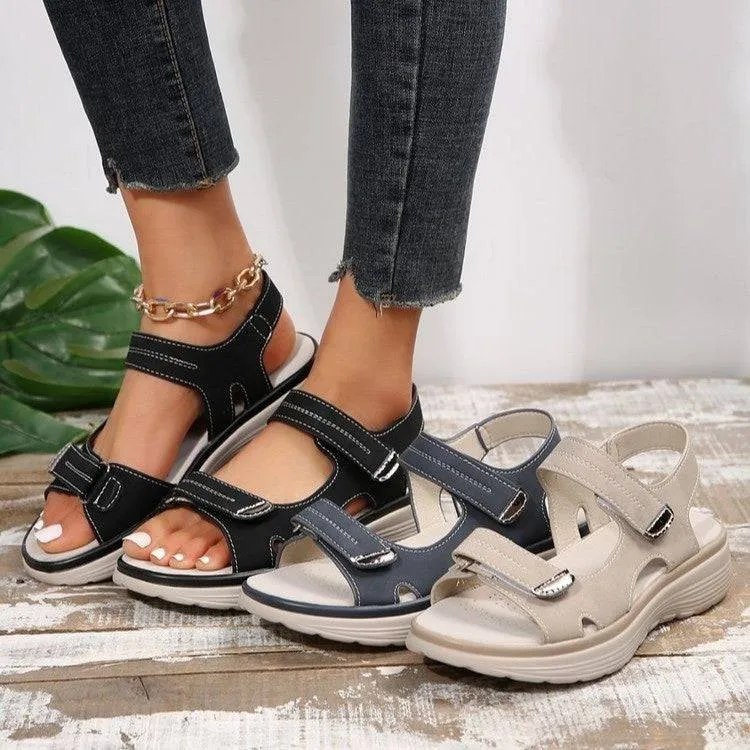 Comfortable Fish Mouth Sports Sandals Velcro-Design Sandals