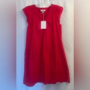 COS SMOCKED V-NECK MINI DRESS size 4
