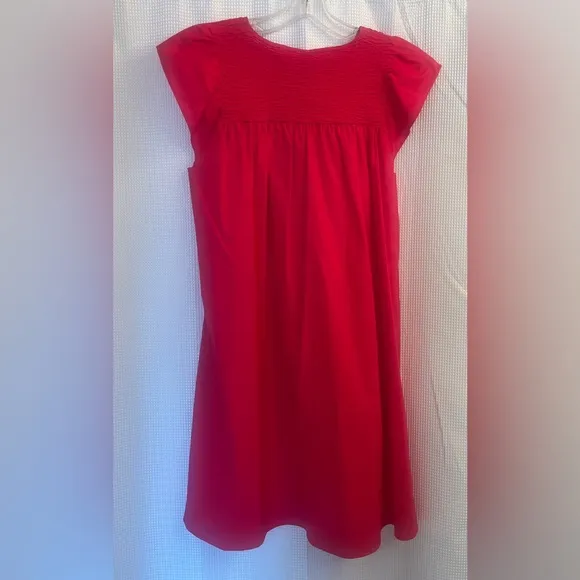 COS SMOCKED V-NECK MINI DRESS size 4