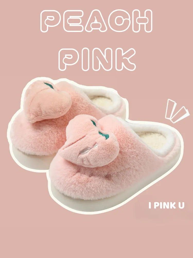 Cozy Fruit Plush Slippers