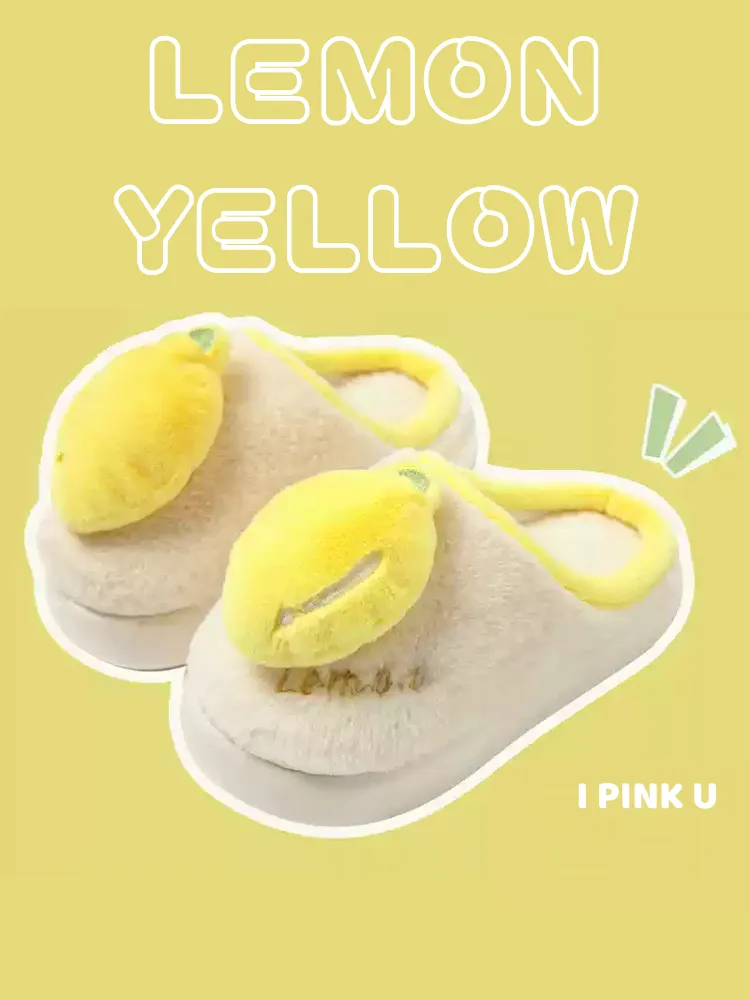 Cozy Fruit Plush Slippers