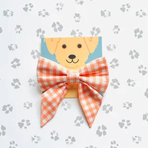 Creamsicle Gingham Sailor Bow