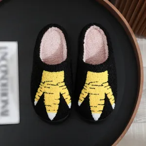 Creative Ostrich Chicken Feet Cotton Slippers Indoor Winter Plush Slippers