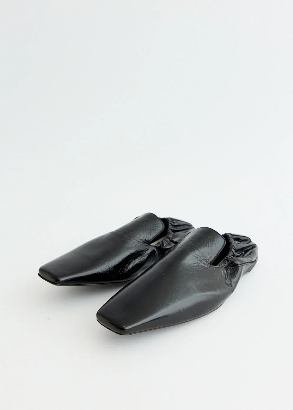 Elastic Back Leather Loafers