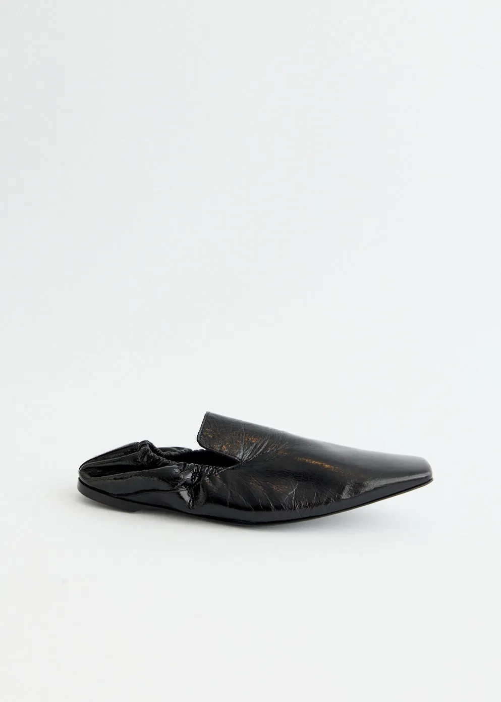 Elastic Back Leather Loafers