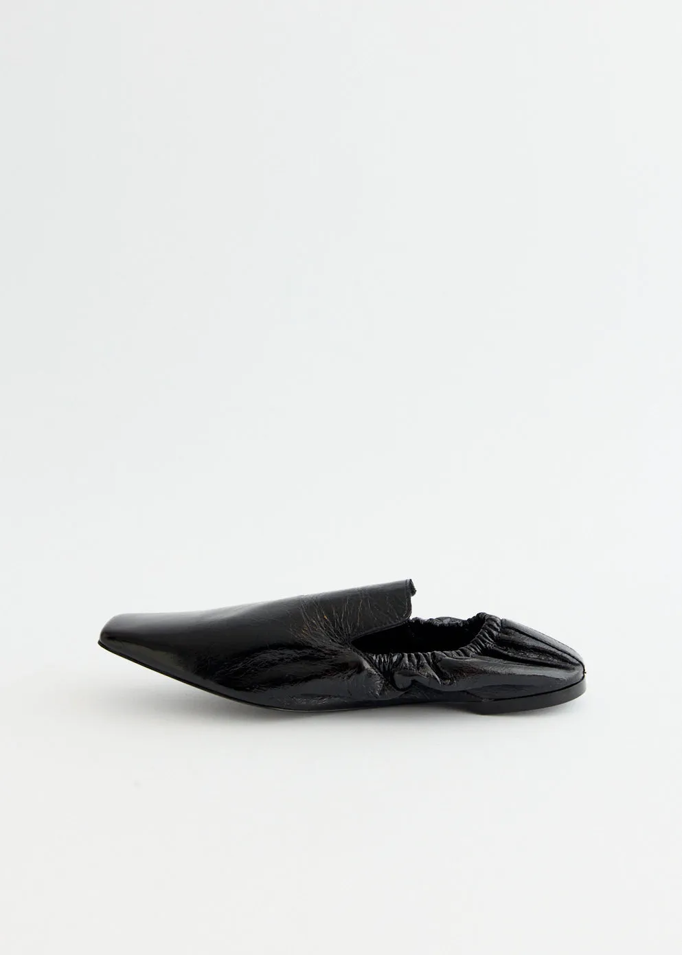 Elastic Back Leather Loafers