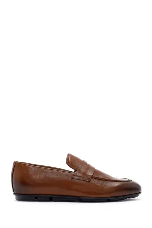 Erkek Taba Deri Loafer