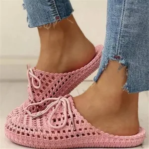 Fanyil Women's Fashion Hollow Out Breathable Beach Slippers