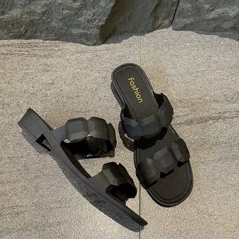 Fashionable Simple Square Toe Sandals For Women