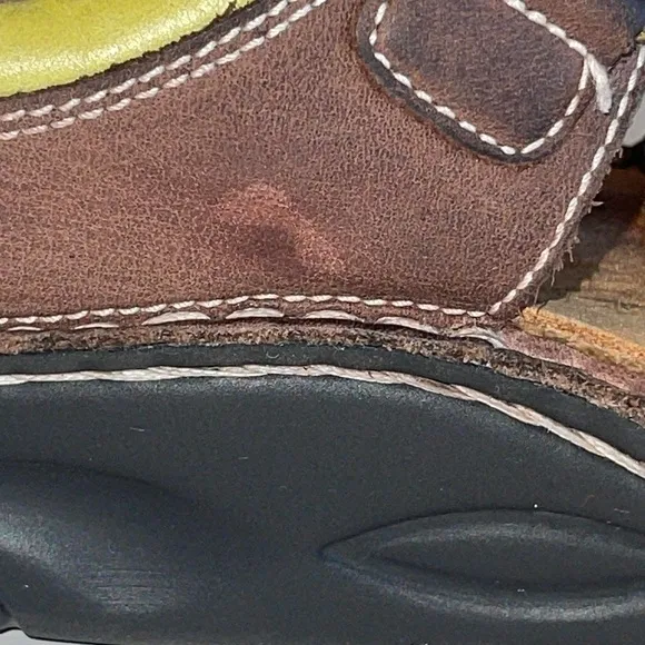 Finn Comfort Brown And Green Samara Walking Sandals