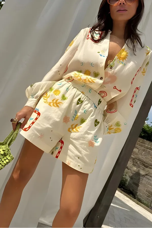 Gianna | Long Sleeve & Shorts Outfit