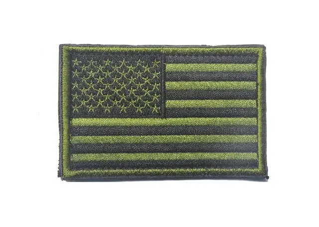 Green USA Flag Patch