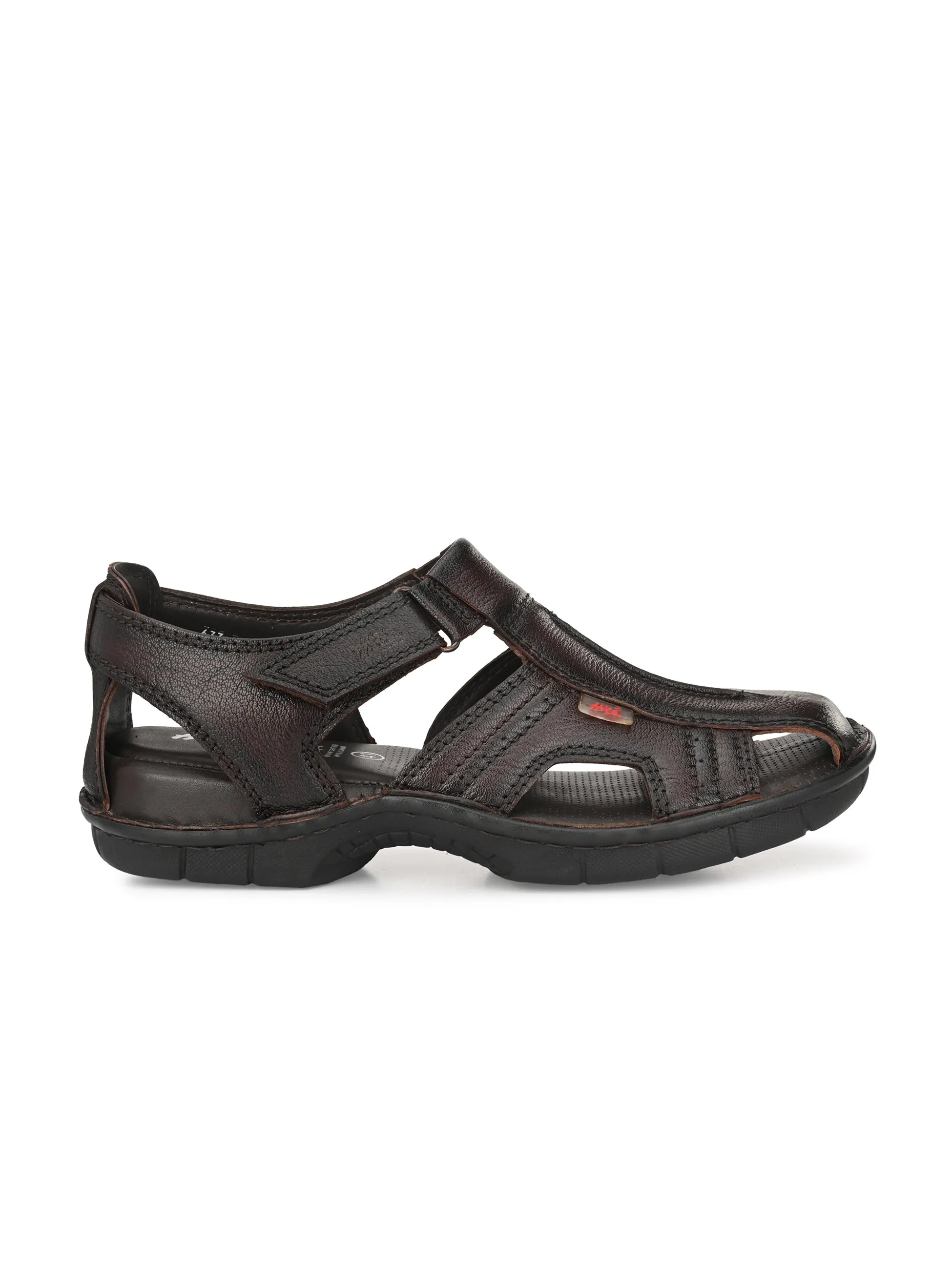HITZ9254 Men's Totone Leather Casual Velcro Sandals