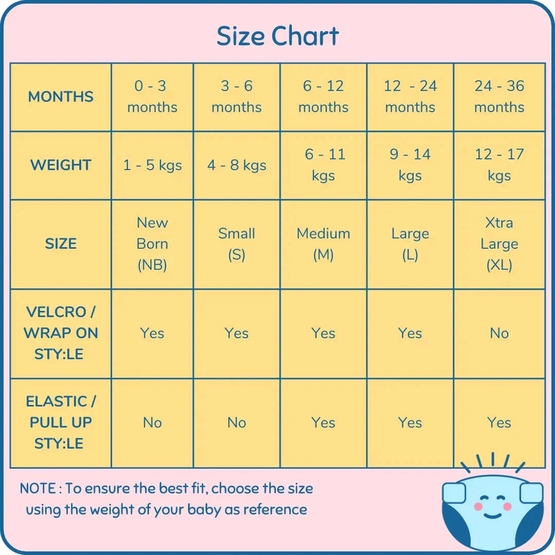 Infant Reusable Diapers | Berry Love | Velcro Closure | With 2 Diaper Pads Free