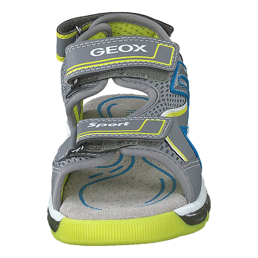 J Sandal Android Boy Grey/lime