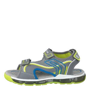 J Sandal Android Boy Grey/lime